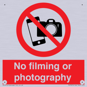 No filming or photography